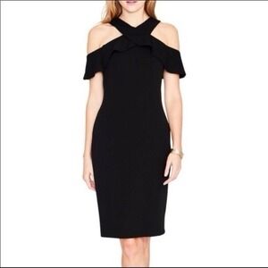 RACHEL Rachel Roy Women's Size S Cold Shoulder Ruffle Halter Sheath Dress NEW